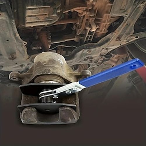 Brake Caliper Press Tool, Brake Piston Spreader, 360 Degree Ratchet Swing Wrench With 2Pcs Steel Plates For Car Ratcheting, Single Twin Quad Piston Calipers Br