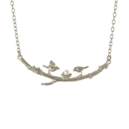 Two Birds on a Branch Necklace by Jewellery