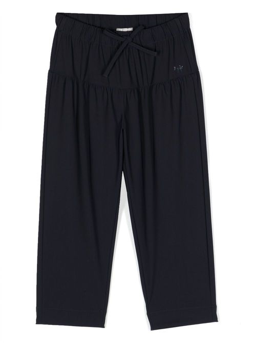 Drawstring-waist pants - Blue