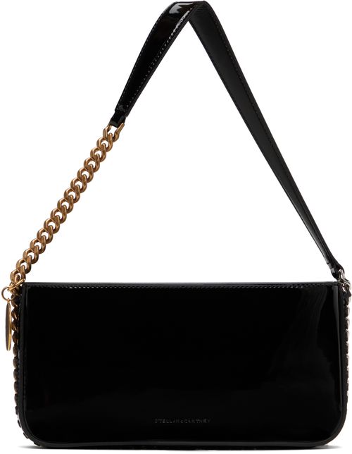 Stella McCartney Black Frayme Baguette Shoulder Bag