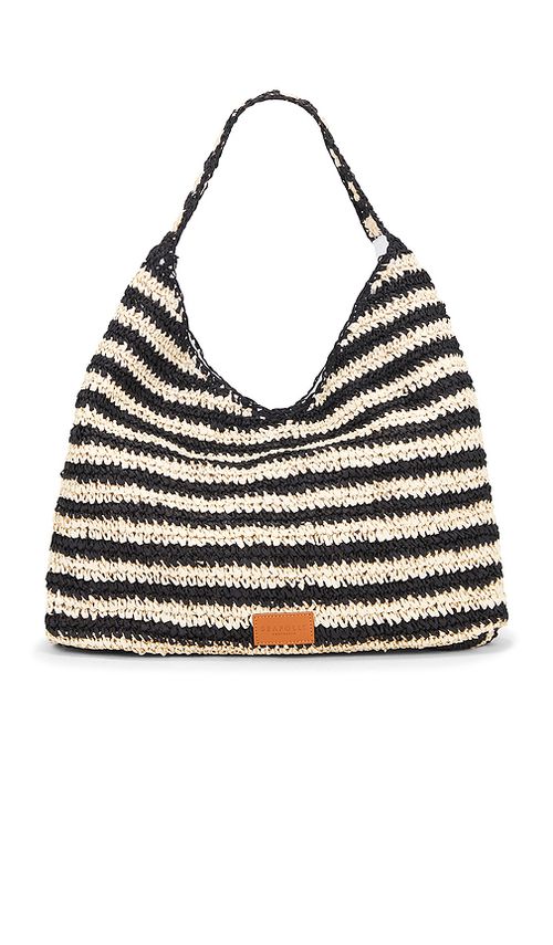 Seafolly bolso tote raffia stripe en color ivory a