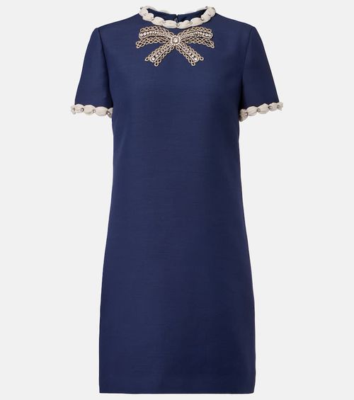 Crepe Couture embellished minidress