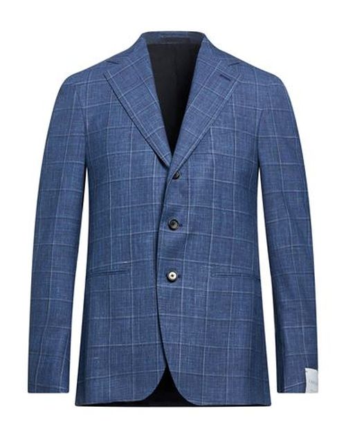 Man Blazer Blue Size 34 Wool, Silk, Linen
