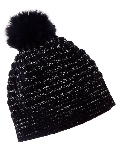 Cashmere Lurex Textured Wool & Cashmere-Blend Hat