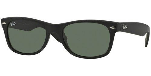 RB2132 New Wayfarer Classic Rubber Black Sunglasses, 58mm