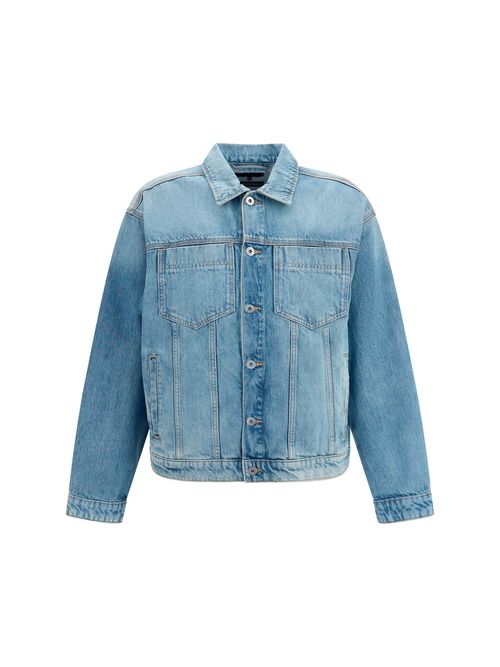 Medium-Wash Denim Jacket — Blue