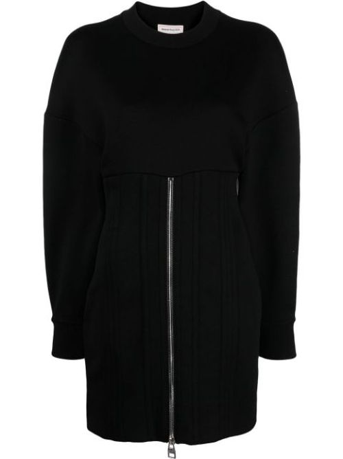 Zip-detail mini dress