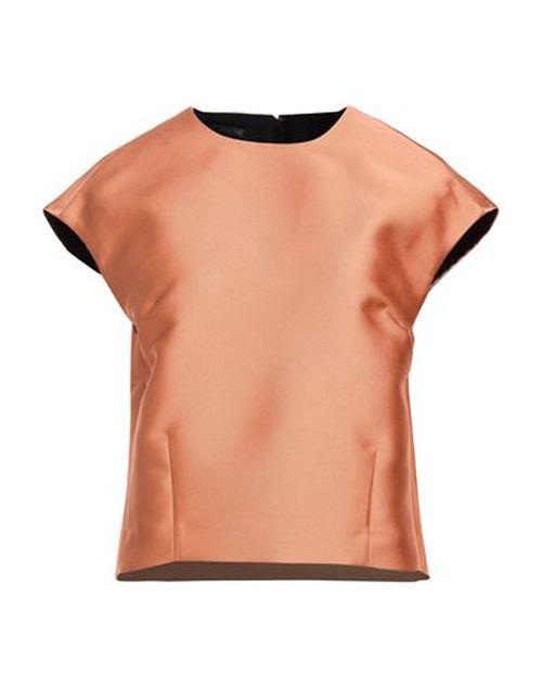 Woman Top Salmon pink Size 4 Polyester