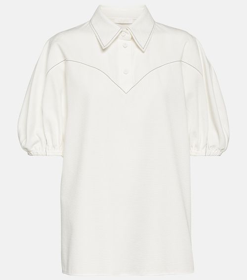 Chloé Puff-sleeve cotton blouse