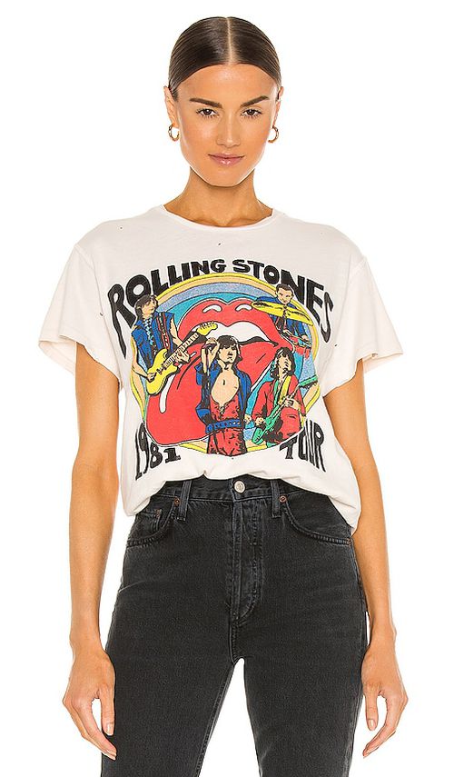 Madeworn The Rolling Stones Tee in White in White.  S. Also in