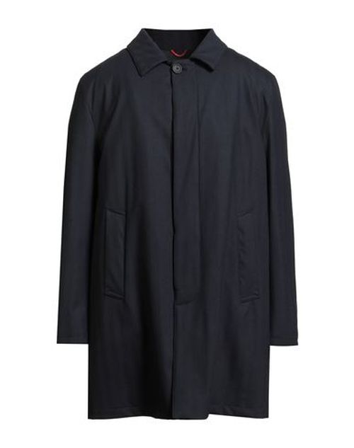 Paltò Man Coat Navy Size 36 Virgin Wool, Polyurethane, Elastane