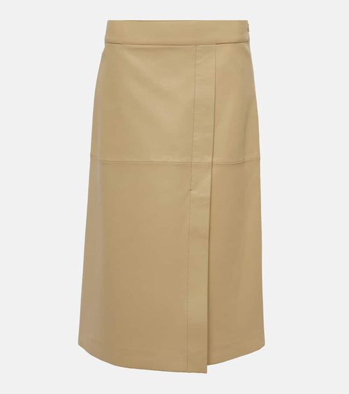 Sevres leather pencil skirt