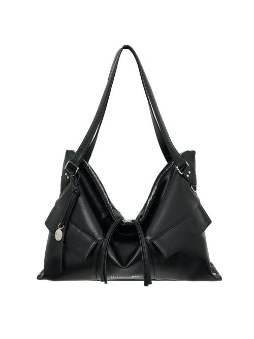 WIDE NEMO BIG SHOULDER BAG IN BLACK