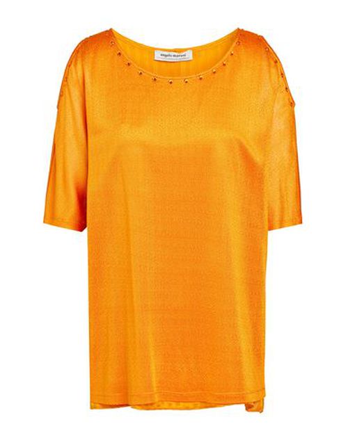 Woman Top Orange Size S Viscose, Silk