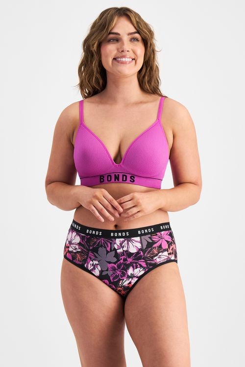 Women's Bloody Comfy™ Period Full Cotton Brief Moderate in Peonie Paradise