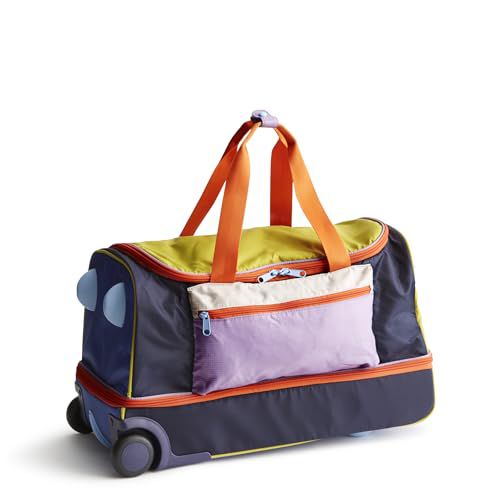 Vera Bradley Women's Ripstop Polyester Adair Rolling Duffel, Kew Gardens Colorblock, One Size