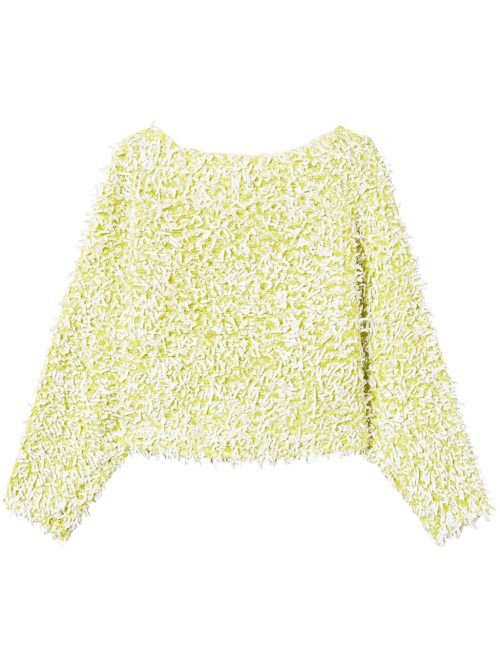Curly yarn jumper - Yellow