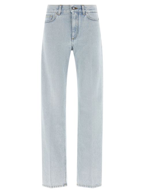 Cotton Straight-Leg Jeans — Blue