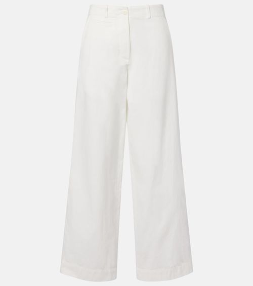 Fadry cotton gabardine wide-leg pants