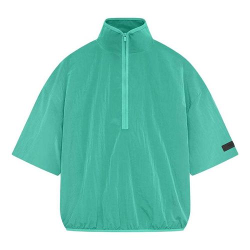 SS24 Crinkle Nylon Half Zip Short Sleeve Shirt 'Mint Leaf'