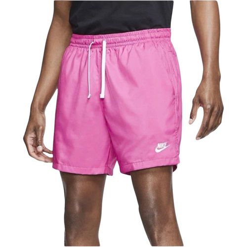 Nike Mens Club Flow Woven Lined Bright Pink Shorts - X-Large