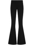 Logo-plaque flared trousers - Black