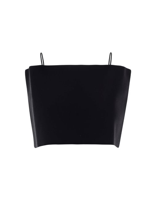 Cold-shoulder cropped top - Black
