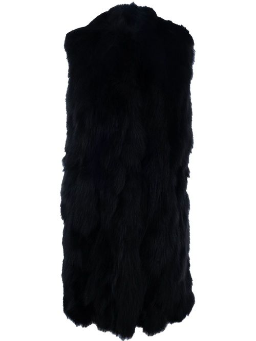 Faux-fur vest - Black