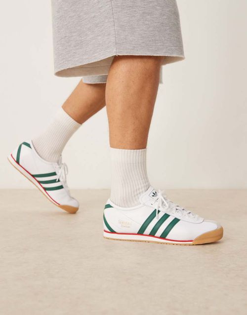 Italia trainers in white and green