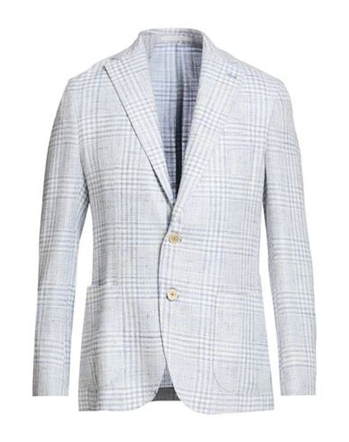 Platinum Man Blazer Light blue Size 40 Viscose, Wool, Linen