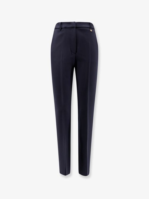 Virgin Wool Tailored Trousers — Blue
