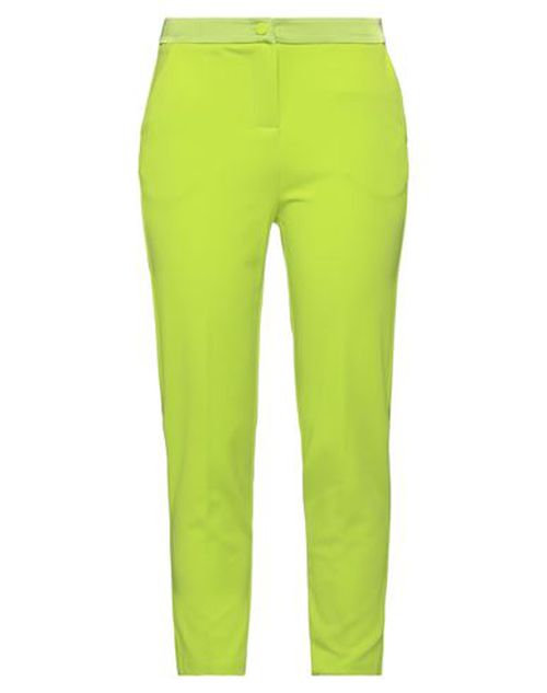Woman Pants Lime green Size 10 Polyester, Elastane