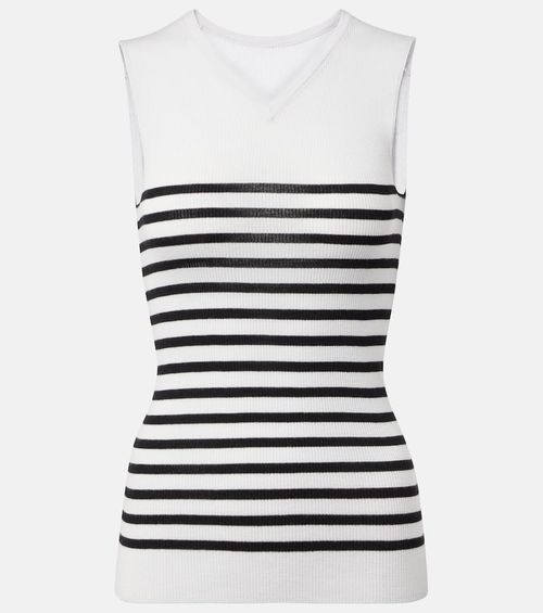 Khaite Renato striped wool-blend top