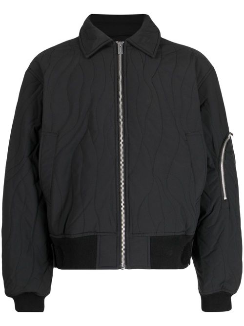 Quilted bomber jacket - Black