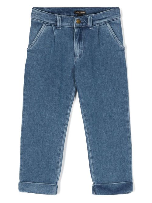 Pleat-detail chino trousers - Blue