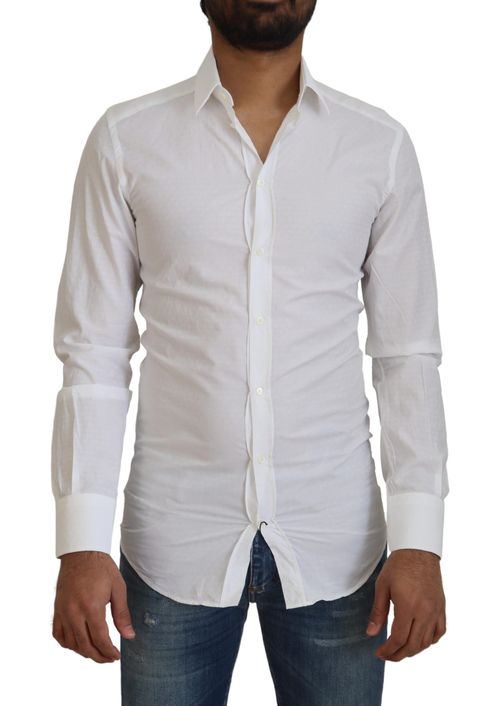 Cotton Slim-Fit Formal Shirt — White