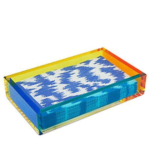 Multicolor Lucite Guest Towel Tray