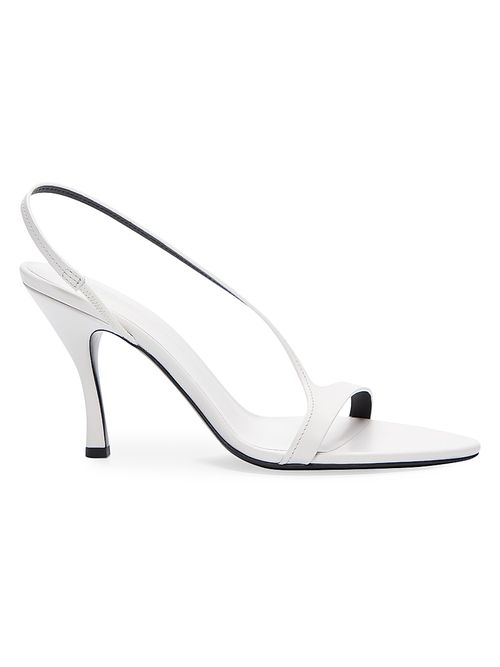 Women's Arwa 85MM Leather Slingback Sandals - White