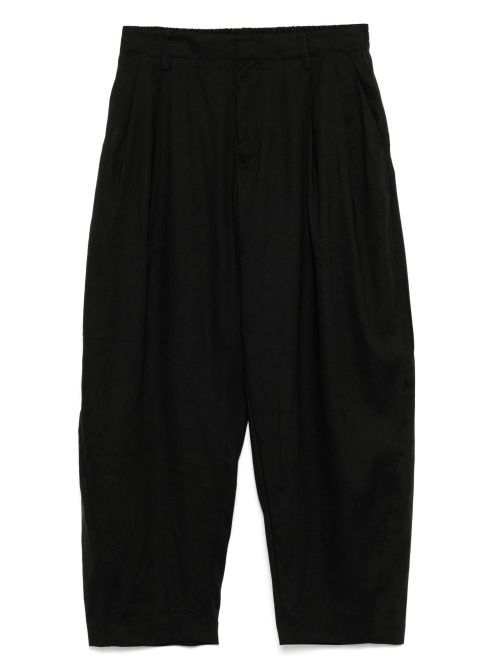 Zip-up casual trousers - Black