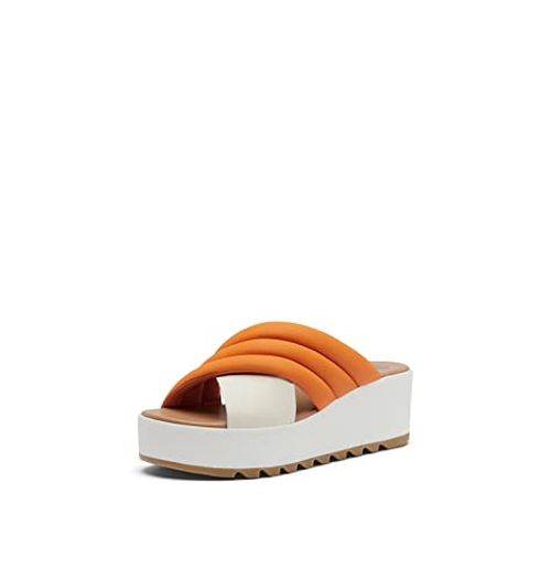 Sorel Women's Cameron Flatform Puff Mule - Chalk, Honest Beige