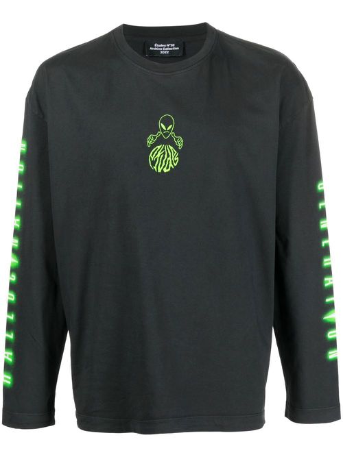 Hallucination long-sleeved T-shirt - Grey