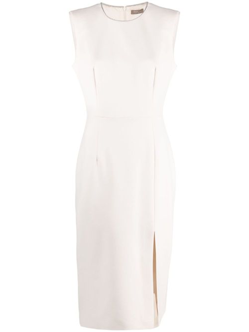Sleeveless pencil midi dress - Neutrals