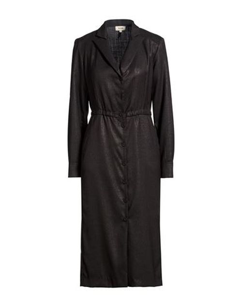 Woman Midi dress Black Size M Virgin Wool, Polyamide, Metallic Polyester