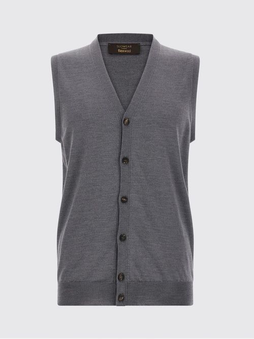 Suit Vest Men color Grey