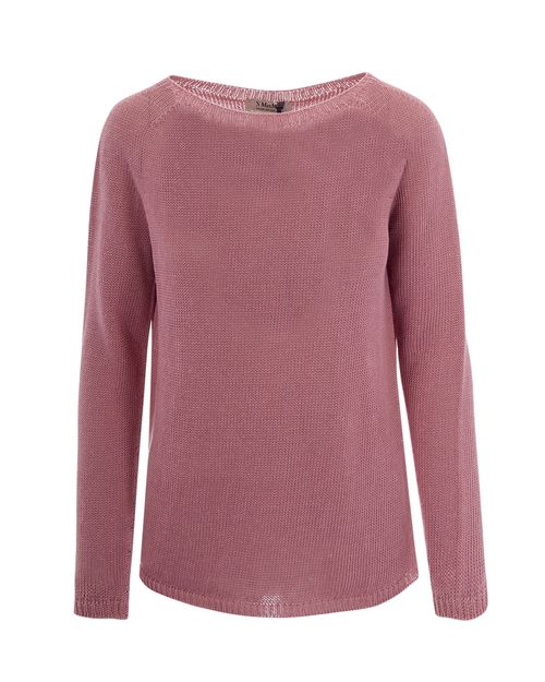 Lightweight Linen Knit Sweater — Pink