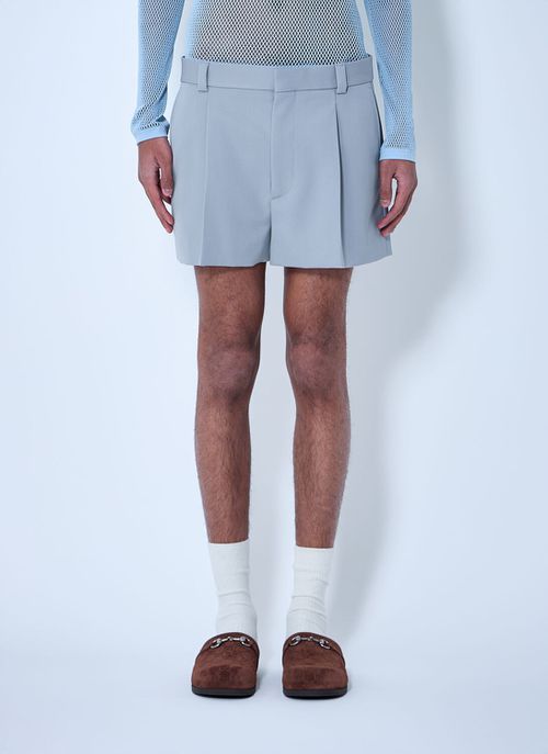 Wool Tailored Shorts - Man Shorts Grey Eu
