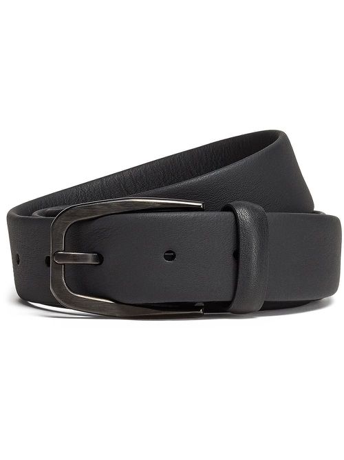 Leather buckle belt - Black