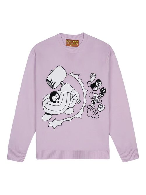 Brain Dead Hammer sweater - Pink