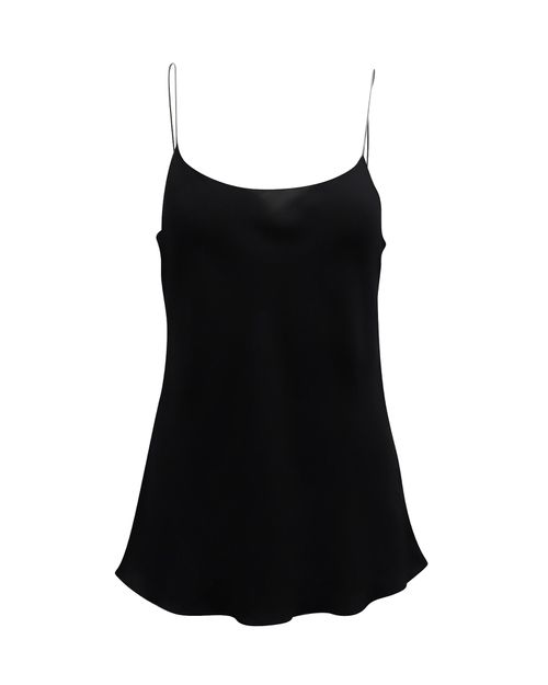 Tank Top in Black Silk
