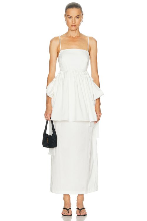 ADRIANA DEGREAS KLEID in Grauweiß - White. M also in L